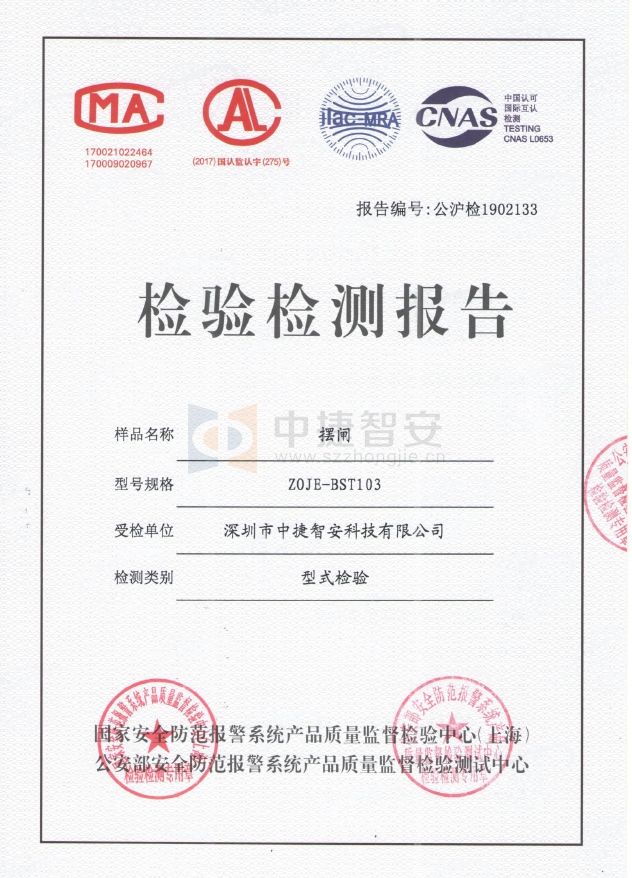 擺閘系列檢測報(bào)告